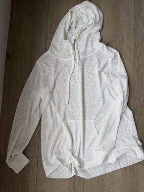 Weatherproof Lightweight White Hooded Women's Sweater